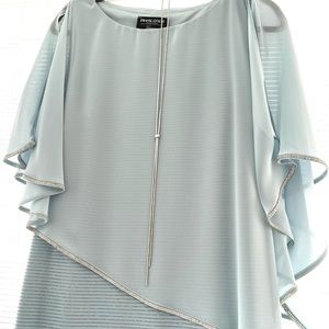 Frank Lyman formal dress sheer overlay size 14